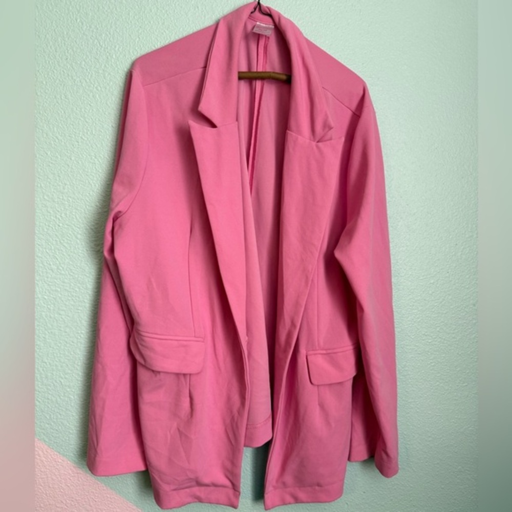 Pink Oversized Blazer Women's Size 19 Juniors Business Casual Office‎ Jacket